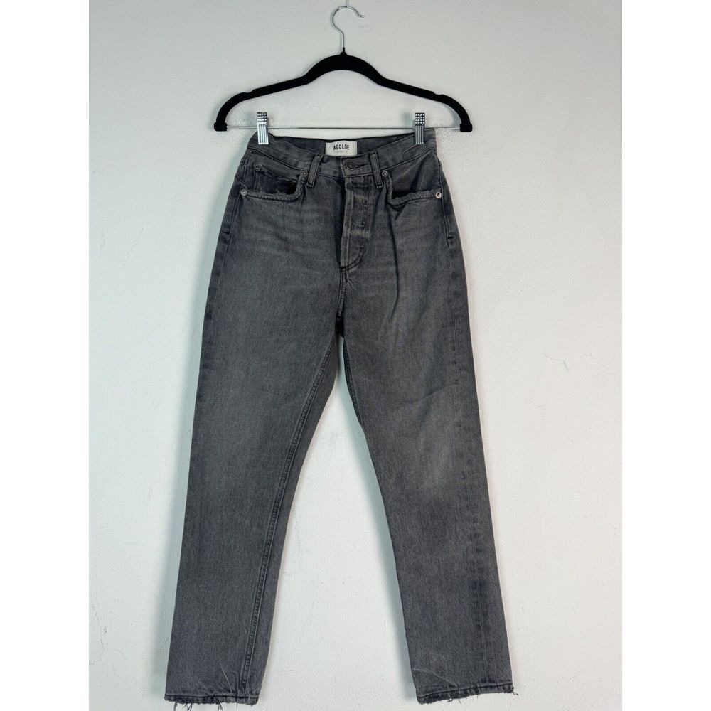 AGOLDE Jeans Womens Gray Riley Faded Mid Rise Button Fly Casual Denim Size 23